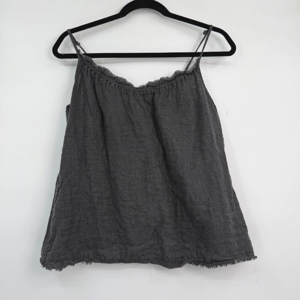 Eileen Fisher Womens Tank Size M Cottagecore Minimalist Boho Dark‎ Gray